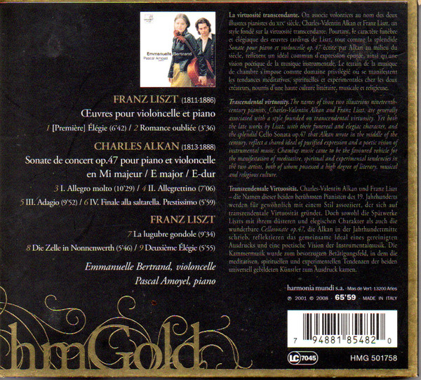 Alkan: Sonate de Concert op. 47/ Liszt:  Works for cello & piano - slide-1