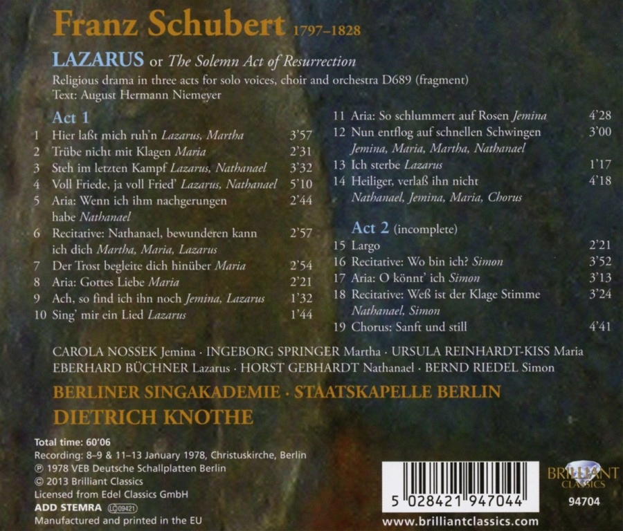 Schubert: Lazarus - slide-1