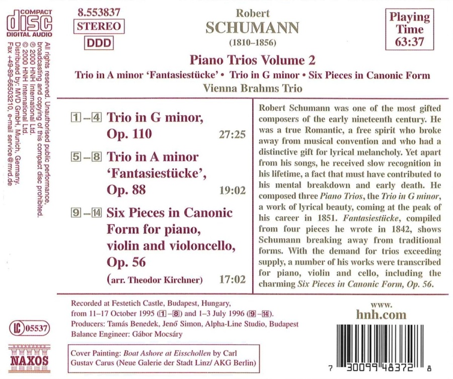 SCHUMANN: Piano Trios Vol. 2 - slide-1