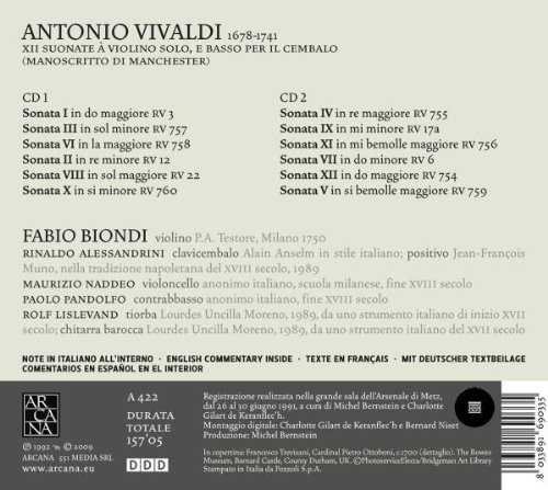Vivaldi: 12 Sonatas For Solo Violin And Bass - slide-1