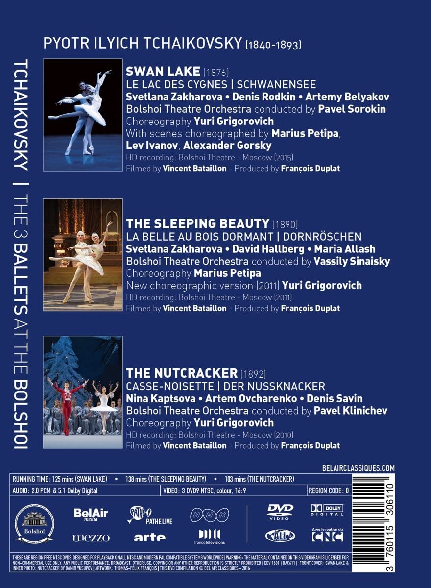 Tchaikovsky: The 3 Ballets at the Bolshoi: Sleeping Beauty,The Nutcracker, Swan Lake - slide-1