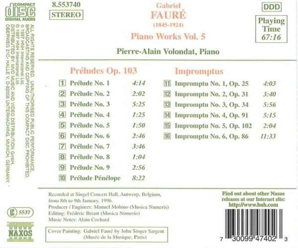 FAURÉ: Preludes, Op. 103, Impromptus - slide-1