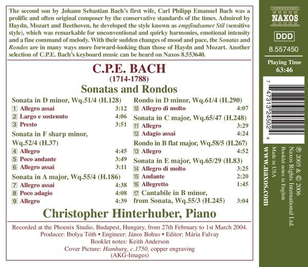 BACH, C.P.E: Sonatas and Rondos - slide-1