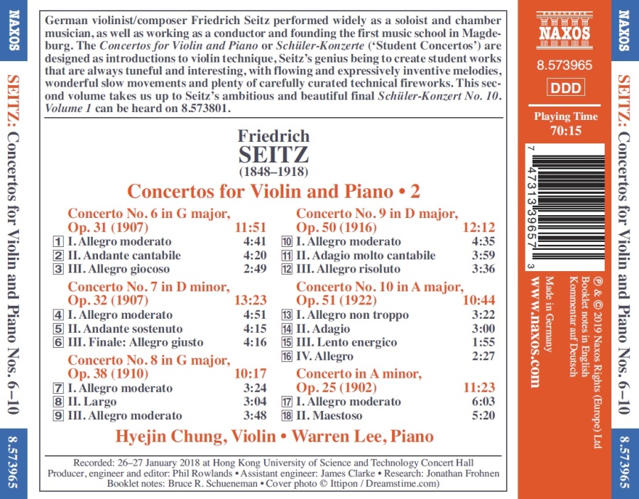 Seitz: Concertos for Violin & Piano Nos. 6 - 10 and Op. 25 - slide-1