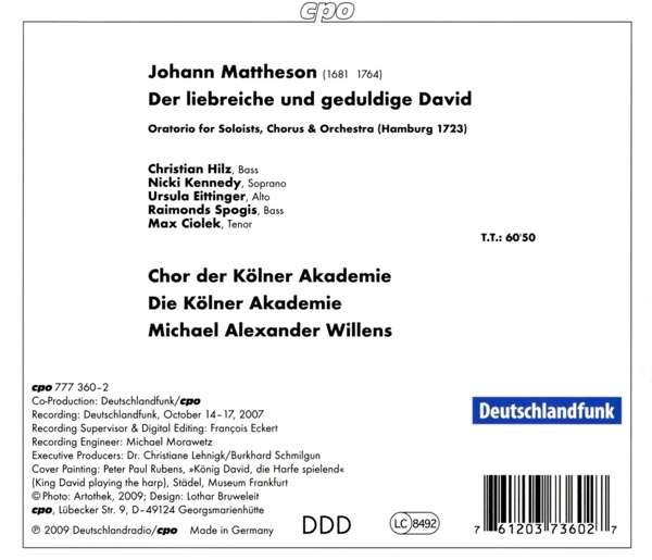 Mattheson: Der liebreiche und geduldige David - Oratorio - slide-1