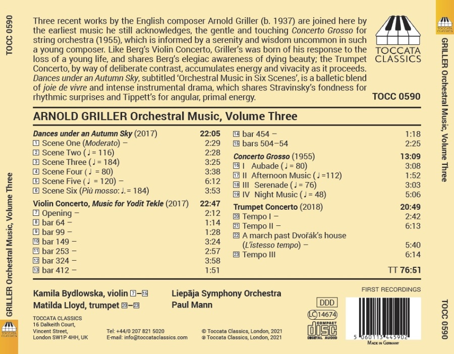Griller: Orchestral Music Vol. 3 - slide-1