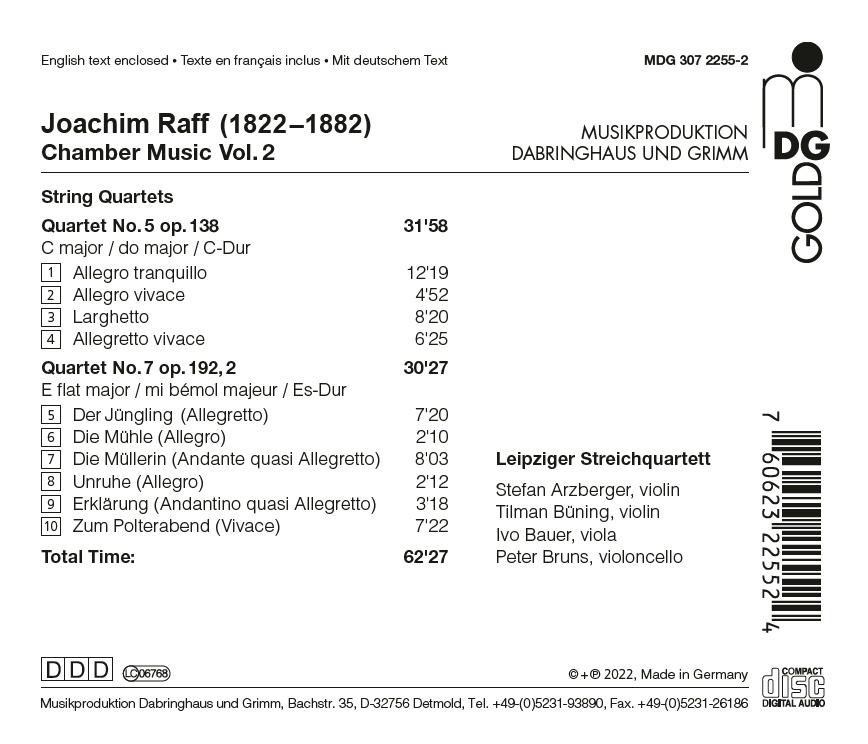 Raff: Chamber Music Vol. 2 - String Quartets Nos. 5 & 7 - slide-1