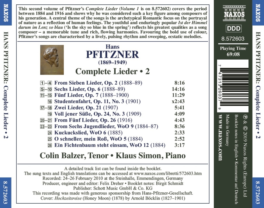 Pfitzner: Complete Lieder Vol. 2 - slide-1