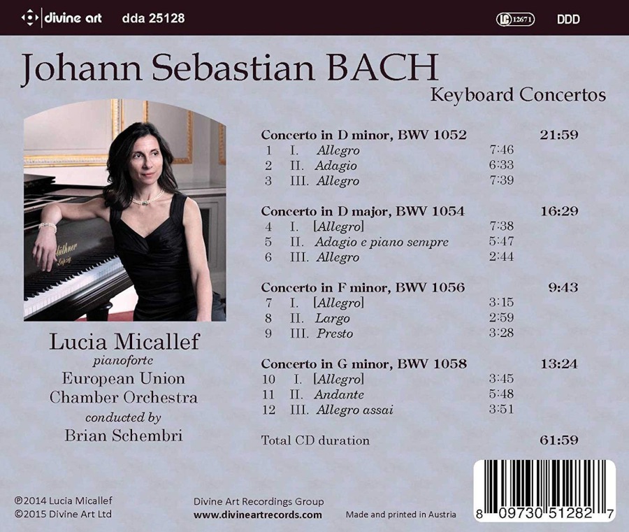 Bach: Keyboard Concertos BWV 1052, 1054, 1056, 1058 - slide-1