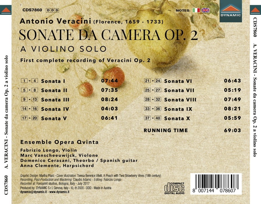 Veracini: Sonate da Camera op. 2 - slide-1