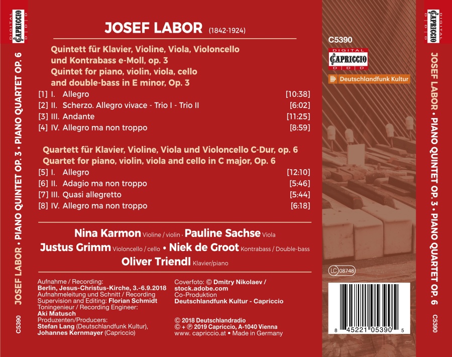 Labor: Piano Quintet; Piano Quartet - slide-1