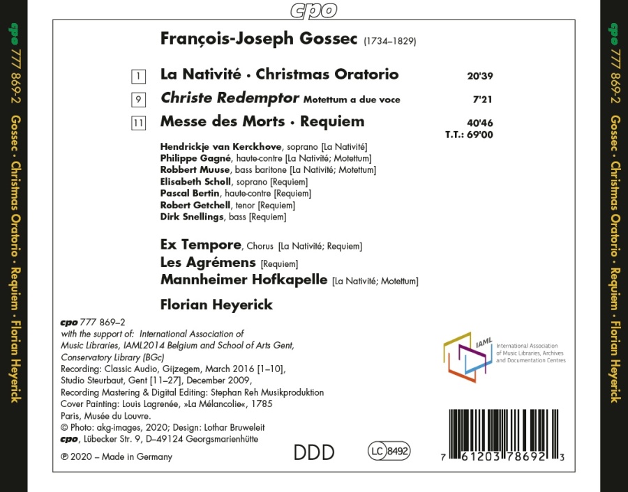 Gossec: Requiem; La Nativité (Christmas Oratorio) - slide-1