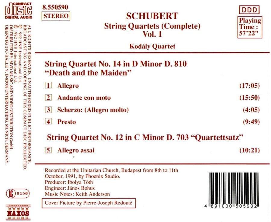 Schubert: String Quartets (Complete), Vol. 1 - slide-1