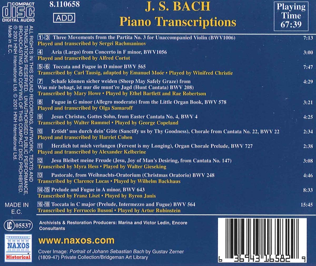 BACH: Piano Transcriptions - slide-1
