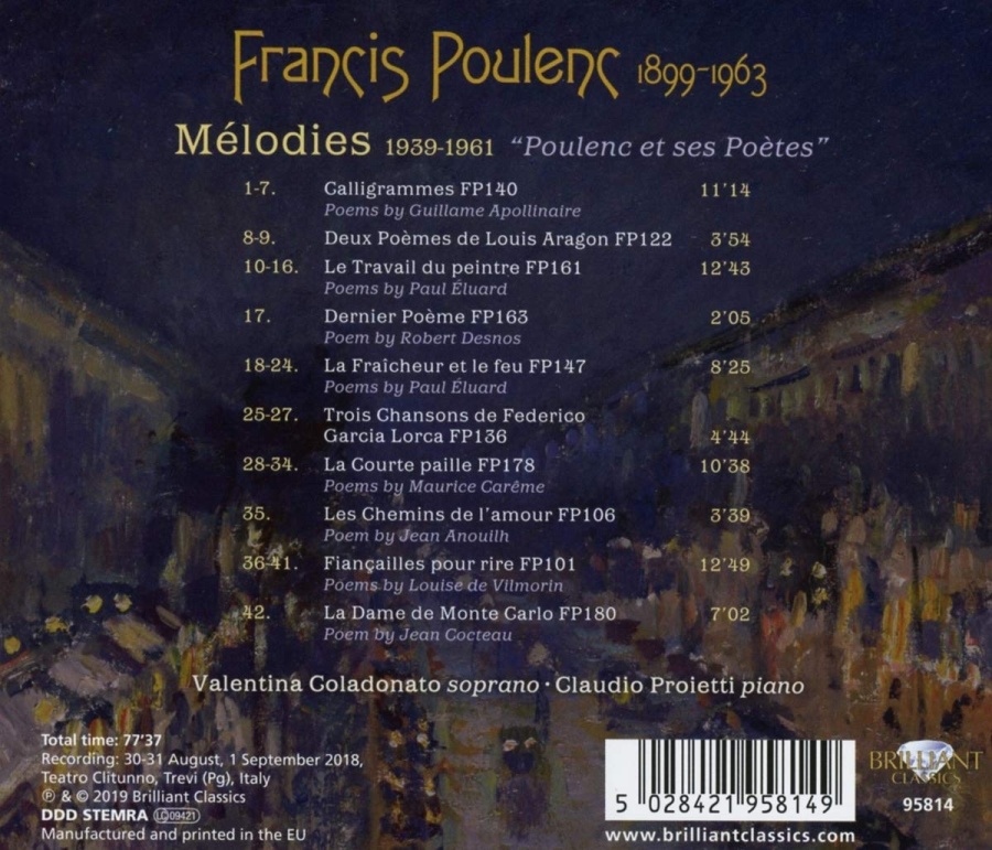 Poulenc: Mélodies 1939 - 1961 - slide-1