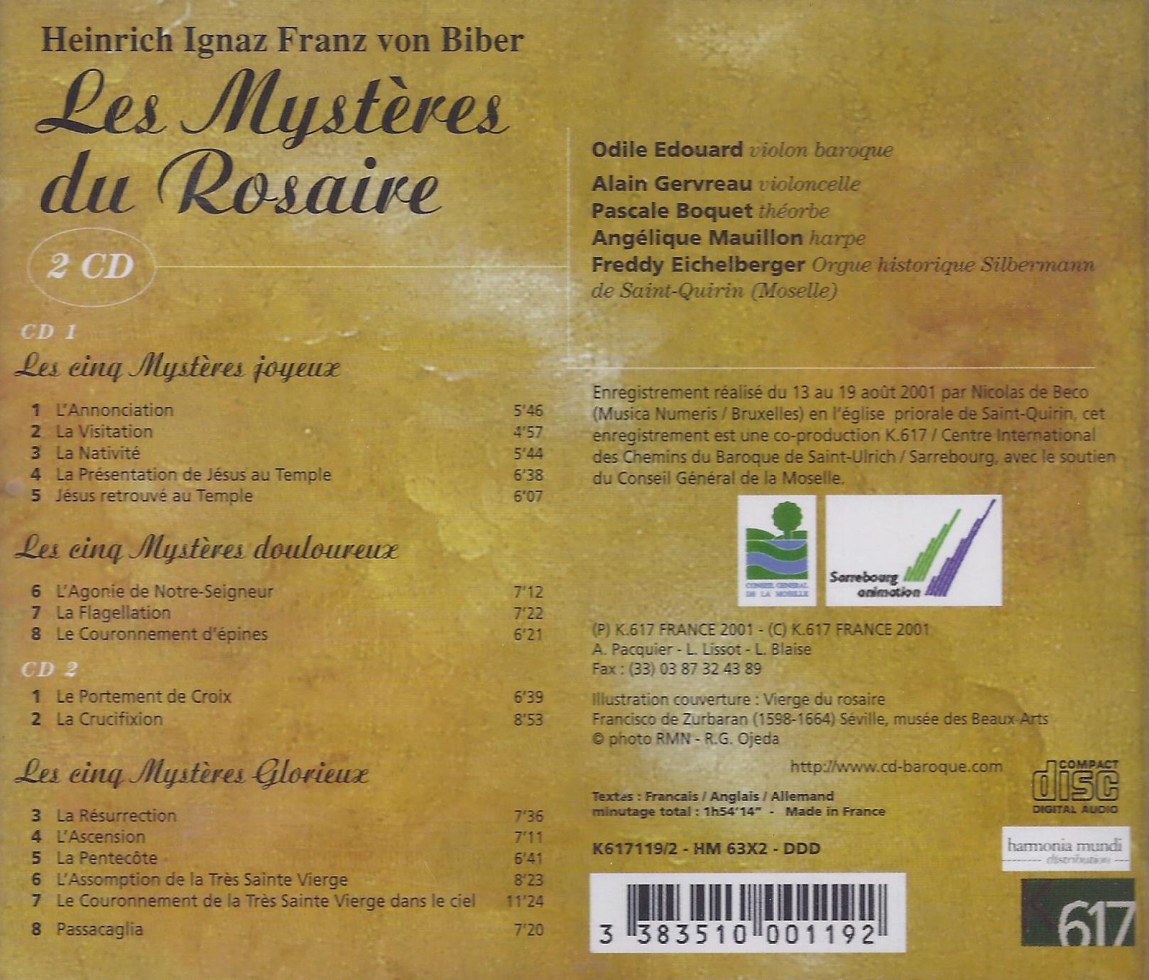 Biber: Les Mysteres Du Rosaire (Sonaty Różańcowe} - slide-1