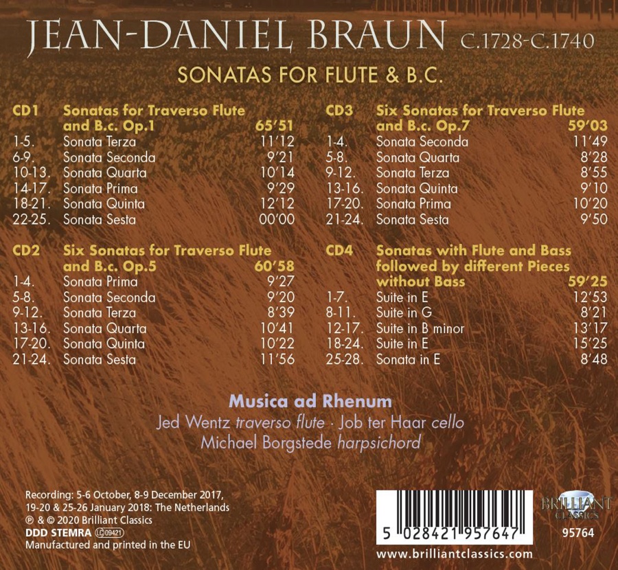 Braun: Sonatas for Flute and b.c. - slide-1
