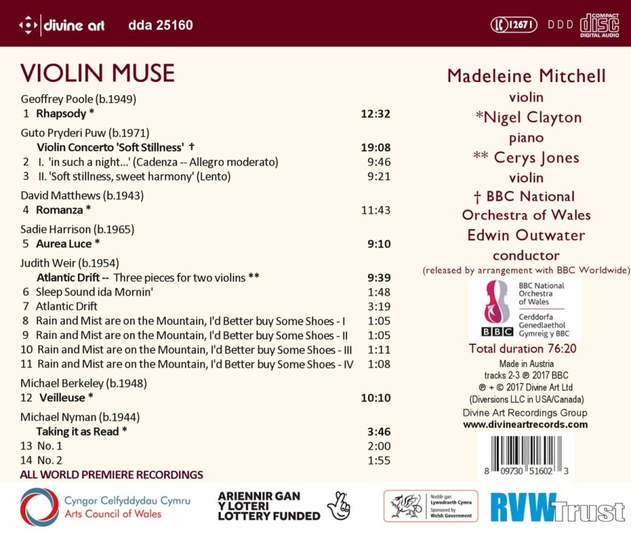 Violin Muse - Poole; Puw; Nyman; Harrison; Matthews; Weir; Berkeley - slide-1