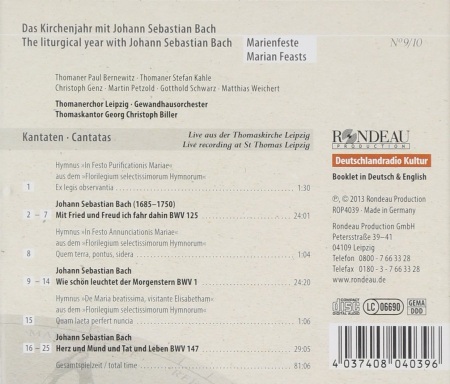 Bach: Kantaten zu Marienfesten BWV 1, 125, 147 - slide-1