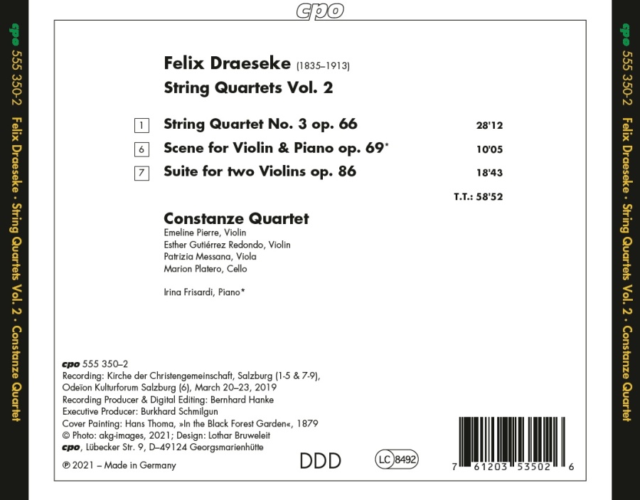 Draeseke: String Quartets Vol. 2 - slide-1