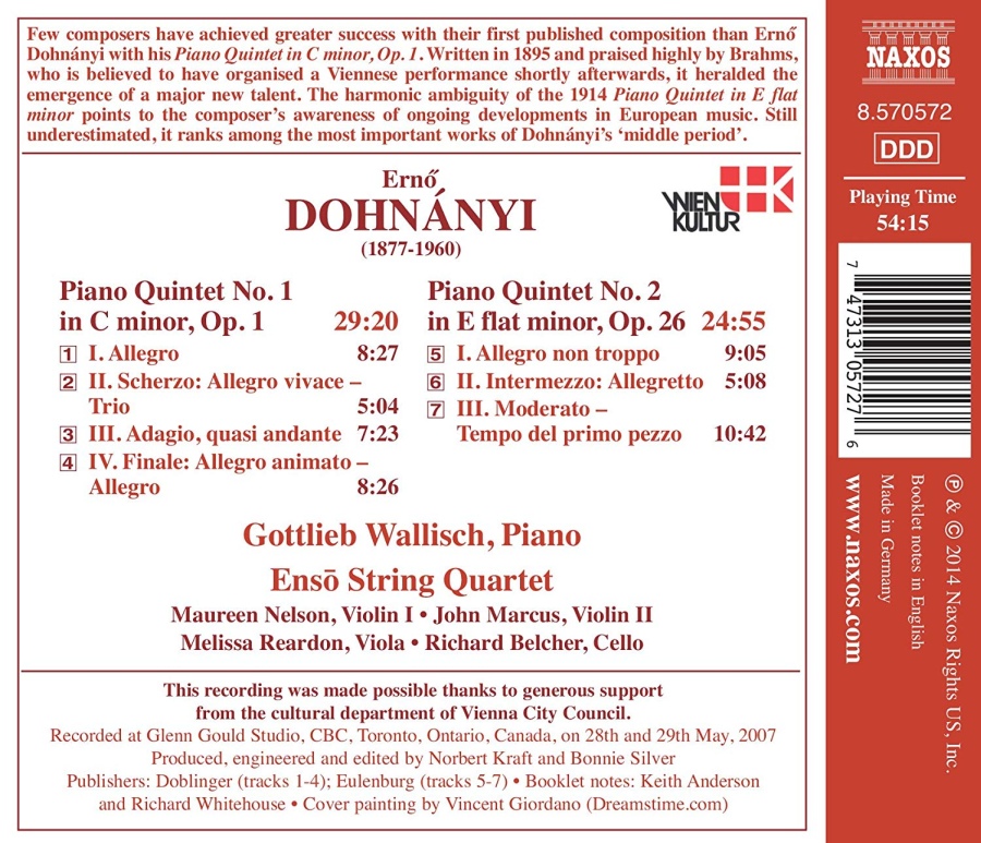 Dohnanyi: Piano Quintets Nos. 1 and 2 - slide-1