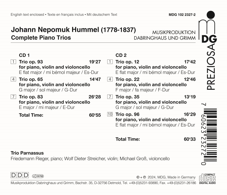 Hummel: Complete Piano Trios - slide-1