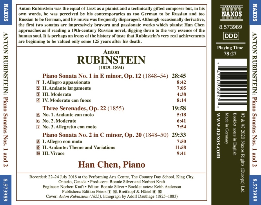 Rubinstein: Piano Sonatas Nos. 1 and 2 - slide-1