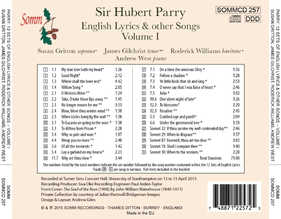 Parry: English Lyrics Volume 1 - slide-1