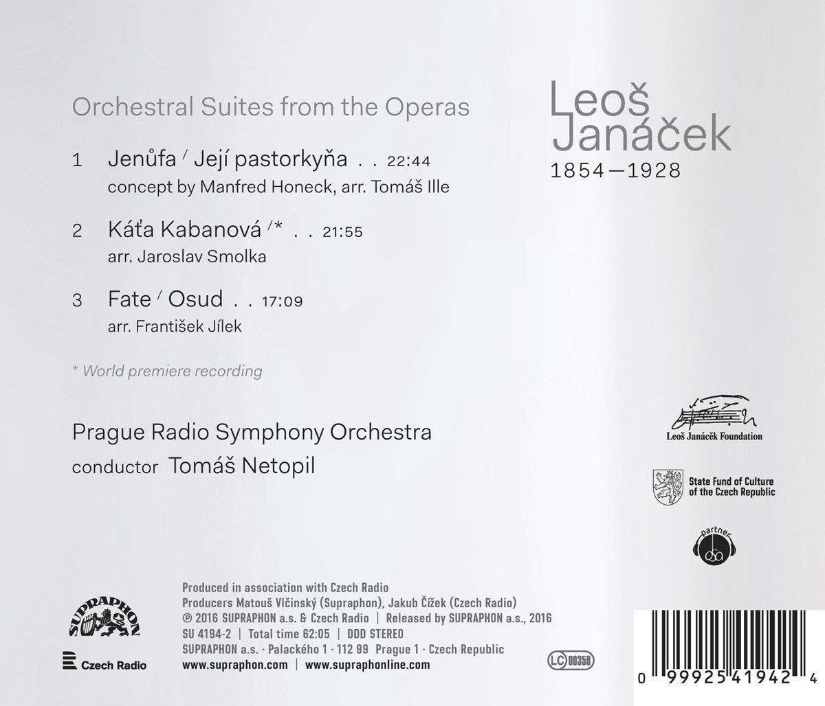 Janáček: Orchestral Suites from the Operas – Jenůfa, Káťa Kabanová ,Fate - slide-1