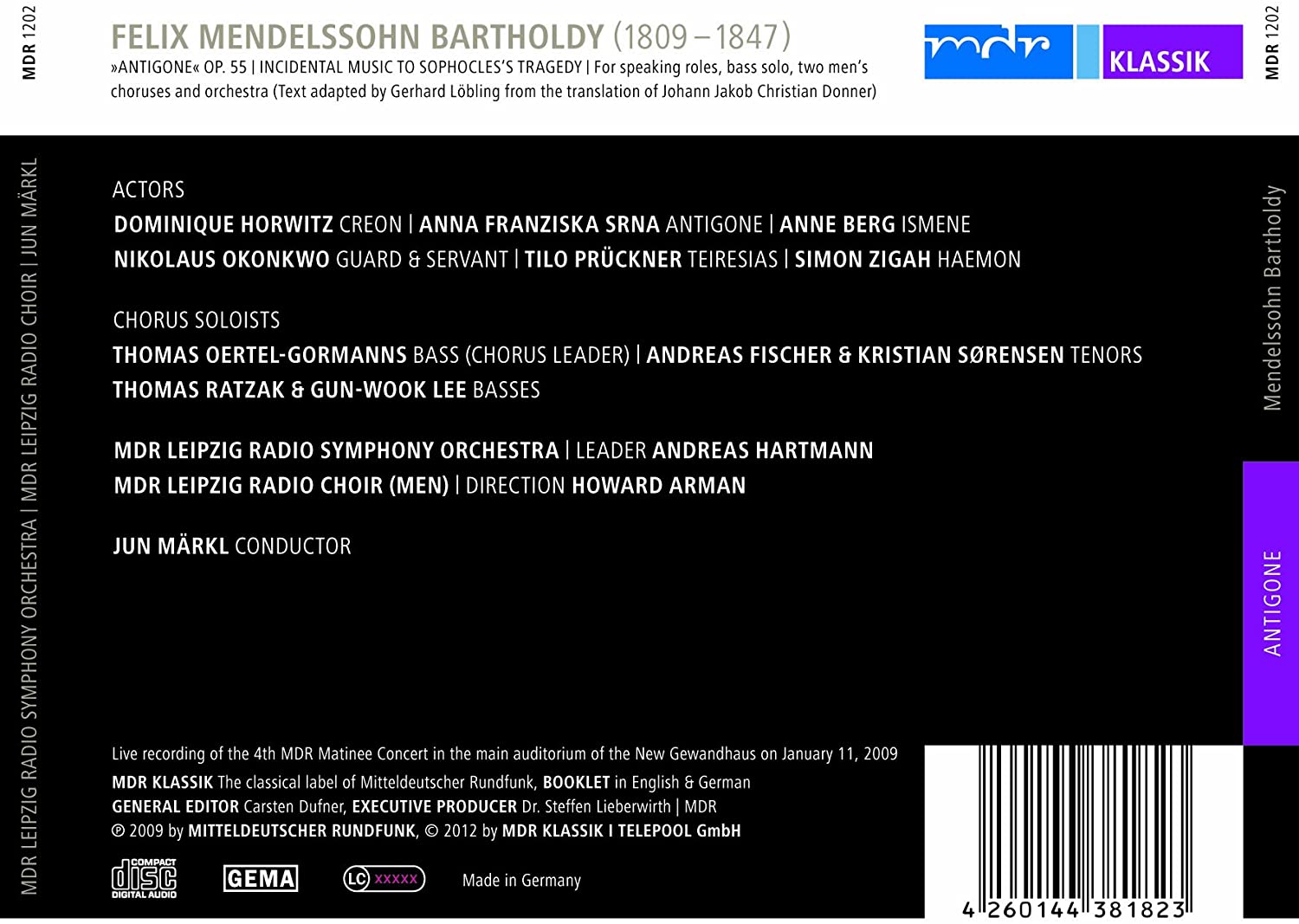 Mendelssohn: Antigone - slide-1