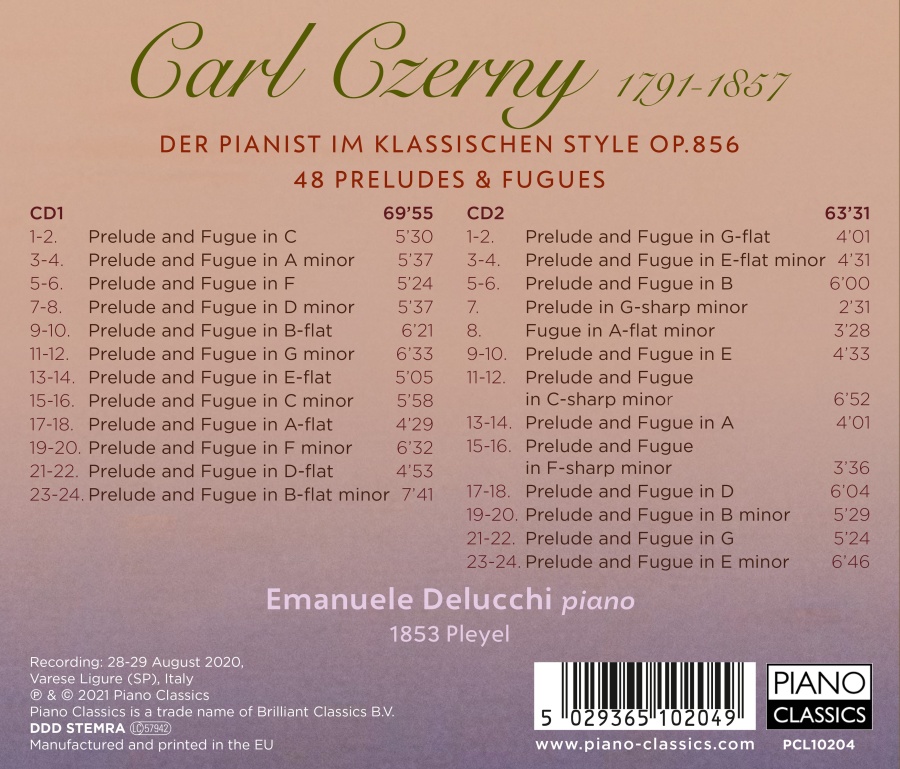 Czerny: Der Pianist im Klassischen Style Op. 856; 48 Preludes & Fugues - slide-1