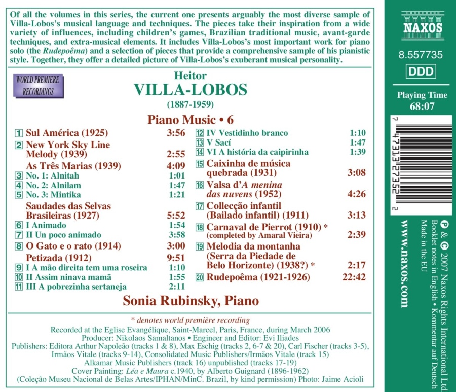Villa-Lobos: Piano Music Vol. 6 - slide-1