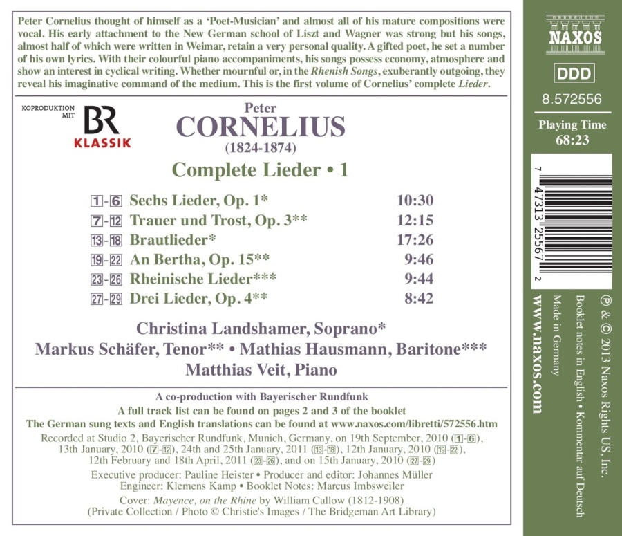 Cornelius: Complete Lieder Vol. 1 - slide-1
