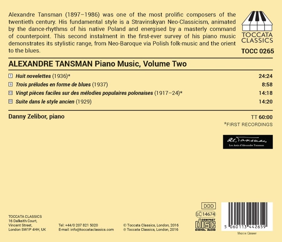 Tansman: Piano Music Vol. 2 - slide-1