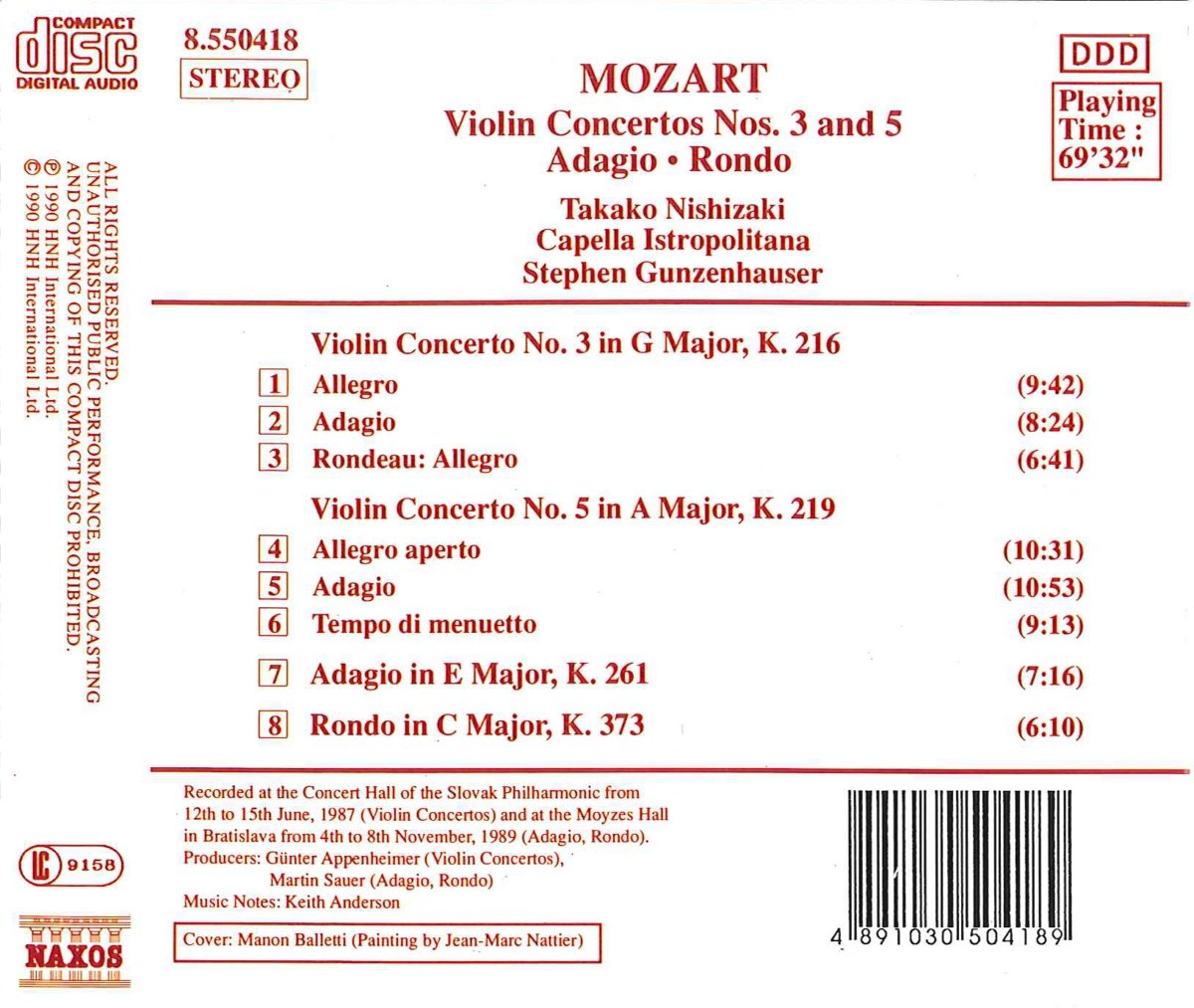 Mozart: Violin Concertos Nos. 3 and 5 - slide-1