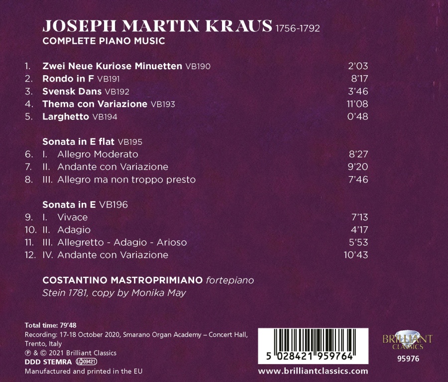 Kraus: Complete Piano Music - slide-1