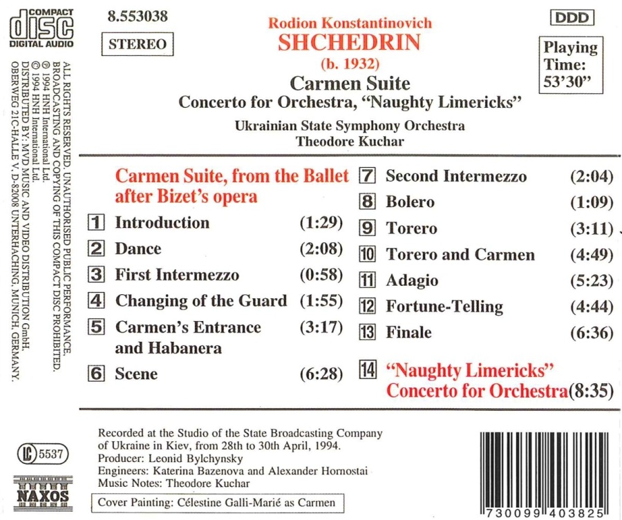 SHCHEDRIN: Carmen Suite, Concerto for Orchestra - slide-1