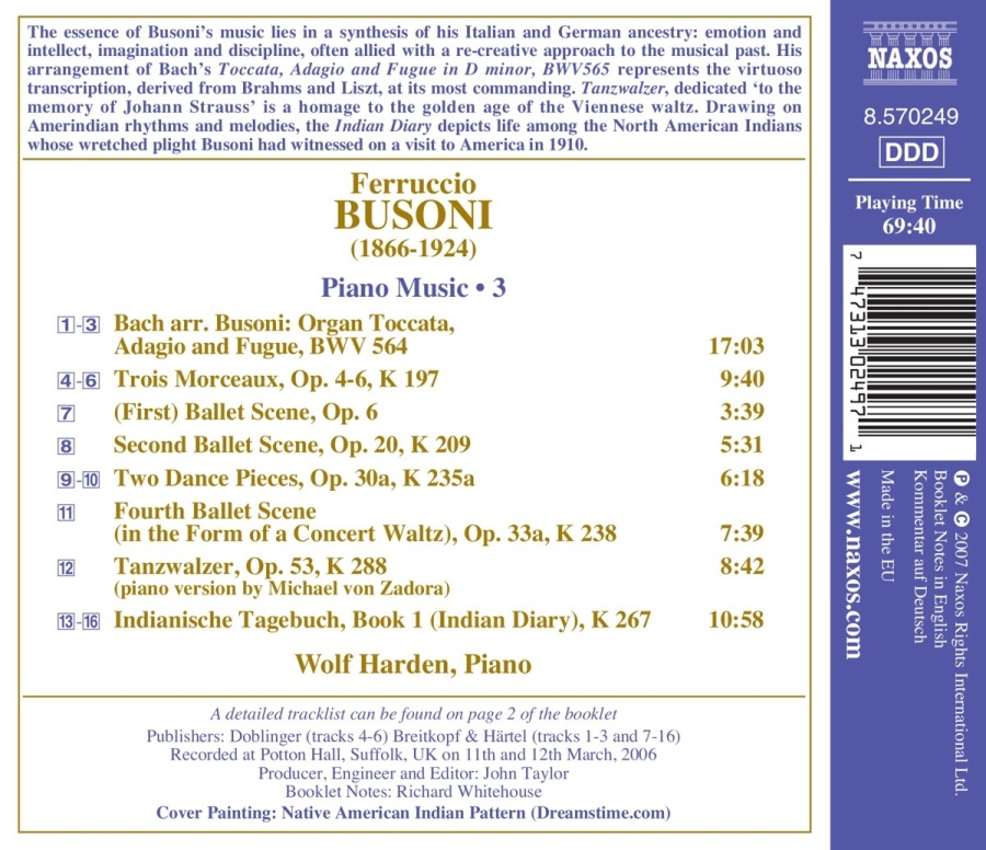 Busoni Ferruccio - Piano Music - Indian Diary - slide-1
