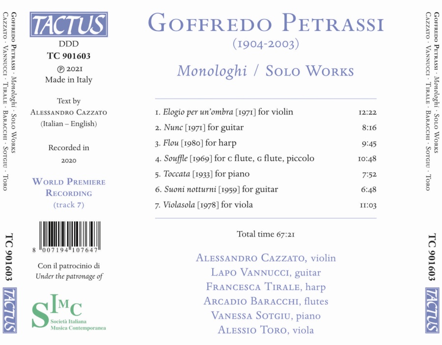 Petrassi: Monologhi; Solo Works - slide-1