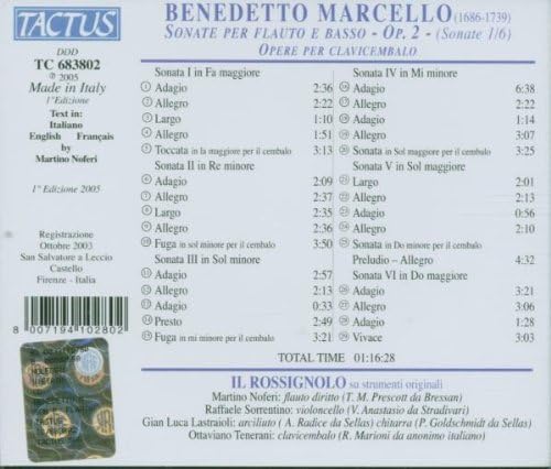 Marcello: Sonate per Flauto e Basso, Op. 2 - slide-1