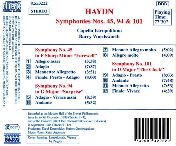 Haydn: Symphonies Nos. 45, 94 & 101 - slide-1