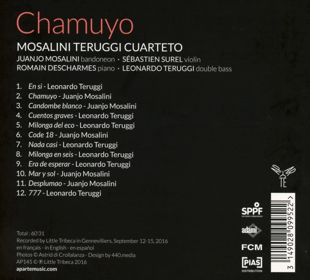 Mosalini Teruggi Cuarteto: Chamuyo - slide-1