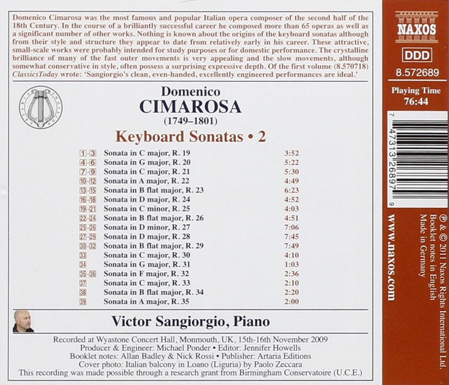 Cimarosa: Keyboard Sonatas Vol. 2 - slide-1