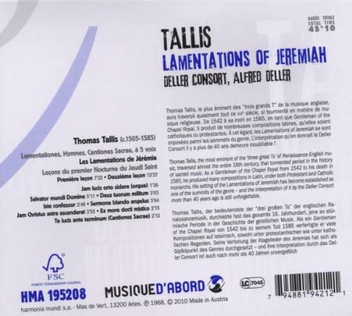 Tallis: Lamentations of Jeremiah - slide-1