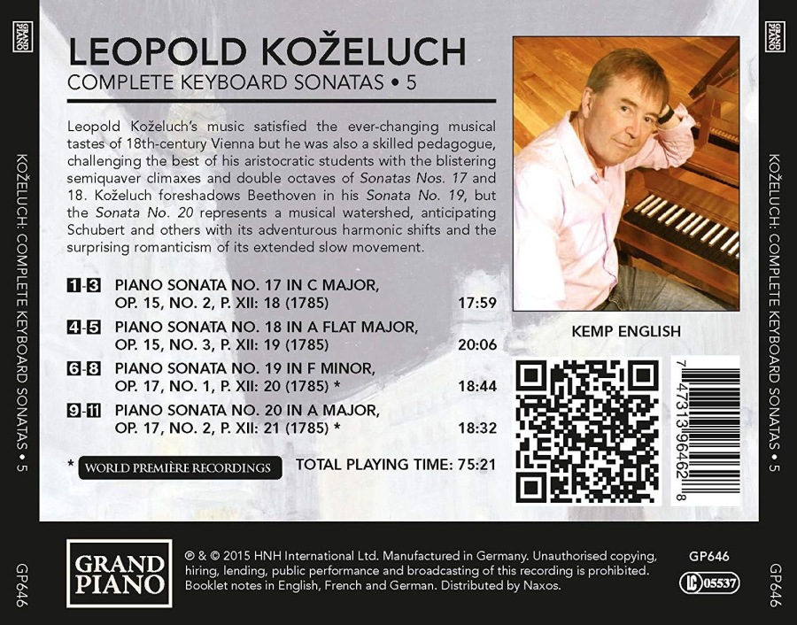 Koželuch: Complete Keyboard Sonatas Vol. 5 - slide-1
