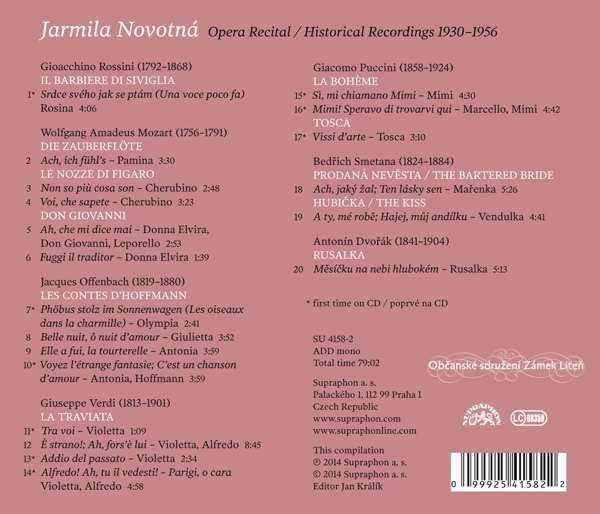 Jarmila Novotná: Opera Recital - Rossini, Mozart, Offenbach, Verdi, Puccini, ... - slide-1
