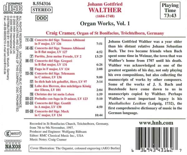 WALTHER: Organ Works vol. 1 - slide-1