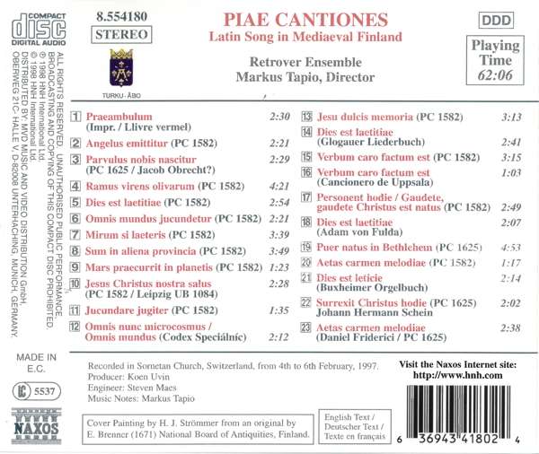 Piae Cantiones - Latin Song in Medieval Finland - slide-1