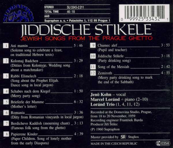 Jiddische Stikele - Jewish Songs from the Prague Ghetto - slide-1