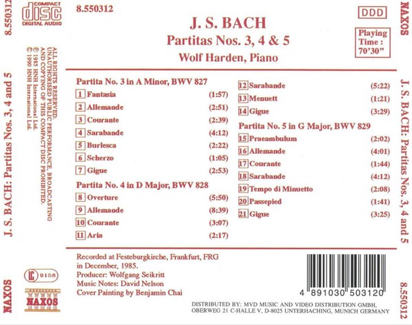Bach: Partita no. 3, 4, 5 - slide-1